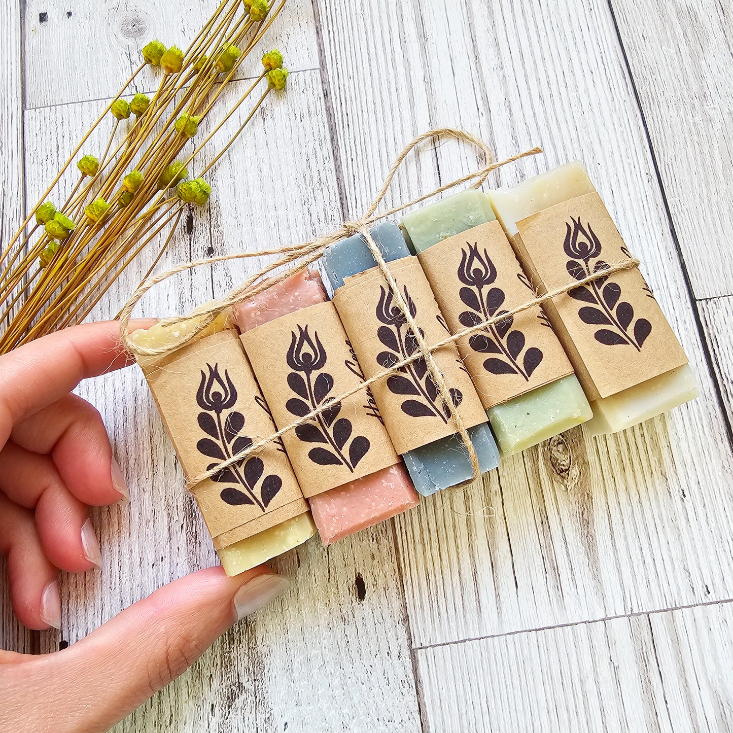 5 handmade vegan guest soaps