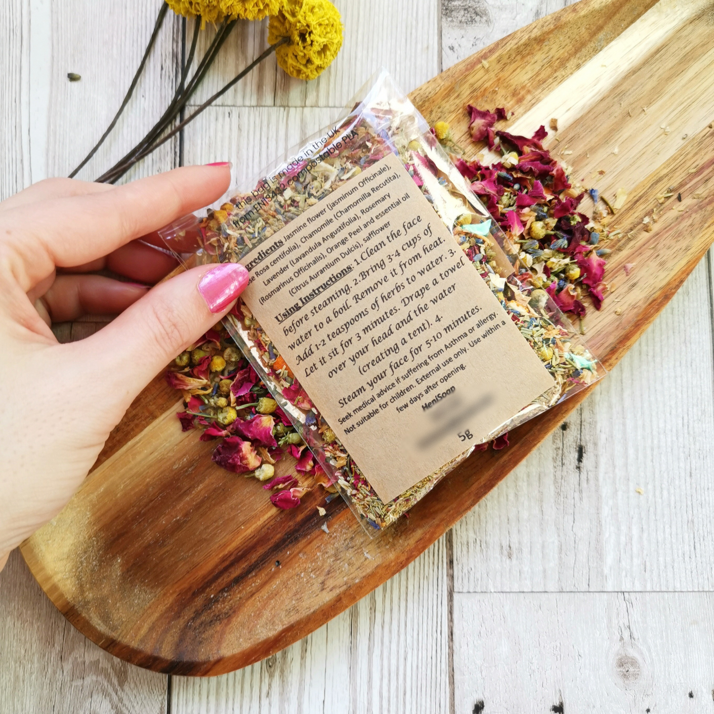 Relaxing Herbal Face Steam with Orange Essential Oil