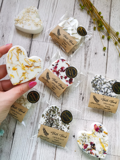 Dried herb bath bomb