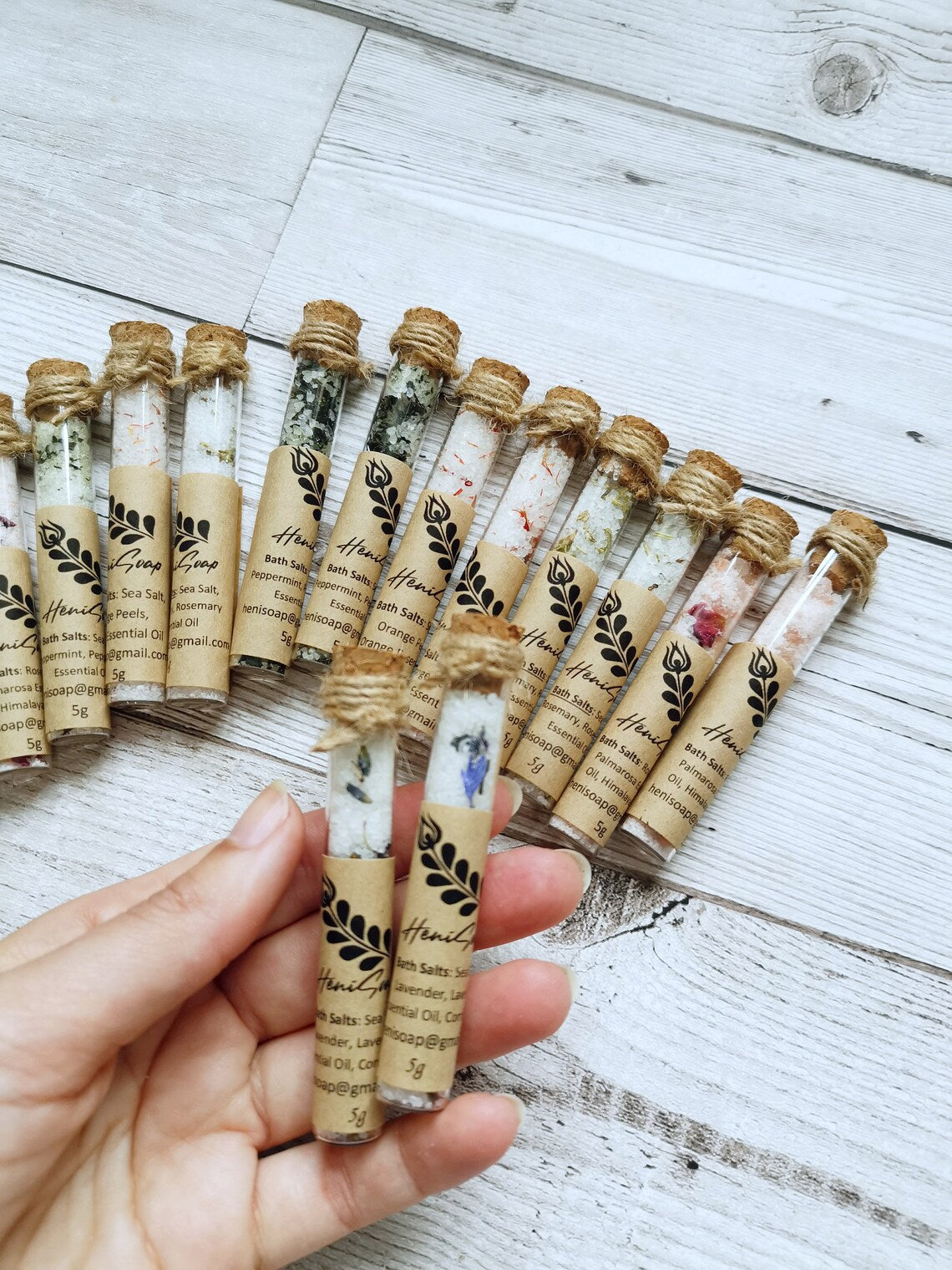 mini bath salt tubes