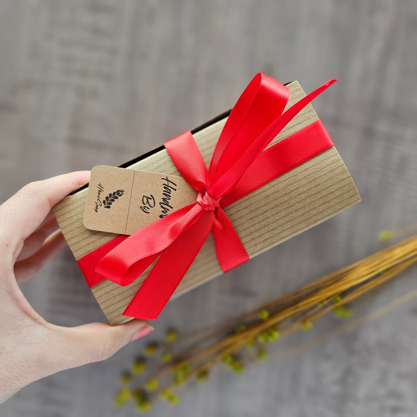 gift box with red ribbon