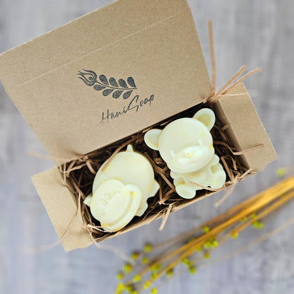 cute animal shaped soaps in a gift box
