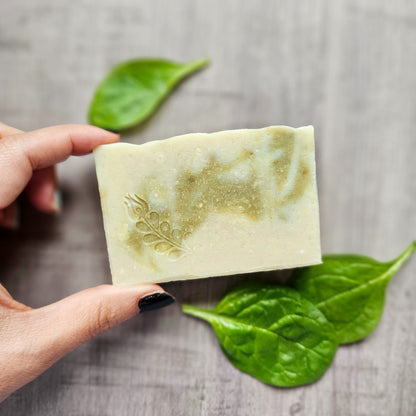 cold processed spinach soap