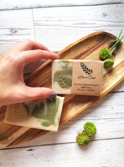 spinach goat's milk soap